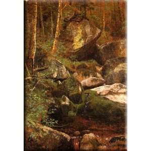   Stream 21x30 Streched Canvas Art by Bierstadt, Albert: Home & Kitchen