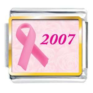  2007 Pink Ribbon Gift Italian Charm Pugster Jewelry