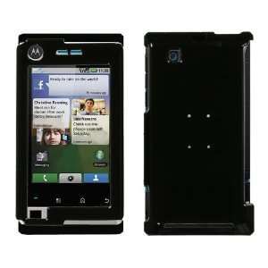  MOTOROLA: A555 (Devour) Solid Black Phone Protector Cover 