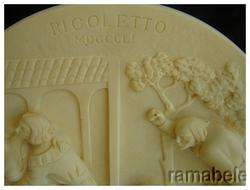   Grand Opera Series Rigoletto by Gino Ruggeri 3 D Ivory Alabaster Plate