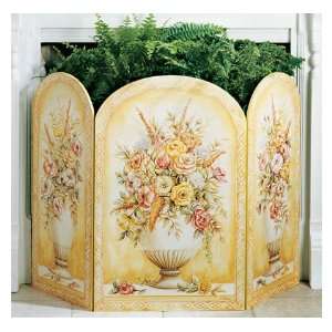  Yellow with White Vase Decorative Screen: Home & Kitchen
