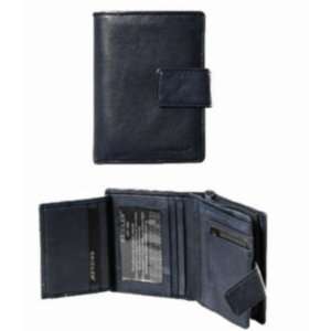  Saddler Black Leather Trifold Wallet With Zip Purse 