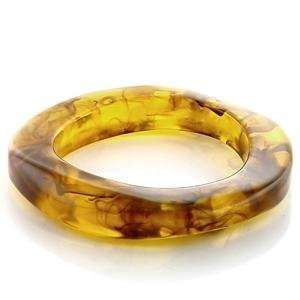    Bangle with Synthetic Amber Resin Bangle   7 long Jewelry