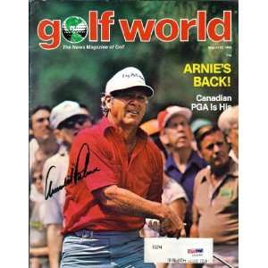  Arnold Palmer Autographed Golf World Magazine 8/22/1980 