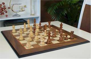 French Lardy Chess Set Sheesham 3.75 & Deluxe Board  