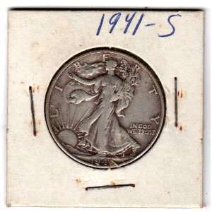    1941 S U.S. Walking Liberty Silver Half Dollar: Everything Else