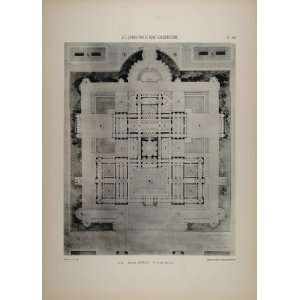  1902 Print 1876 Cassien Bernard Floor Plan Palais Arts 