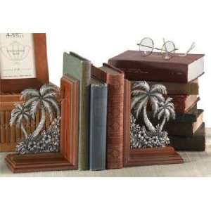 Pewter Palm Tree Bookends