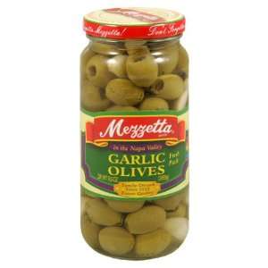  Mezzetta, Olive Fresh Garlic, 9.5 OZ (Pack of 6): Health 