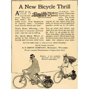 1916 Ad Smith Motor Wheel Bicycle Smith Milwaukee Style   Original 