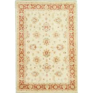  41 x 61 Ivory Hand Knotted Wool Ziegler Rug: Home 