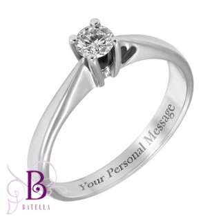 Laser Inscription For Engagement Wedding Ring Band Gold  