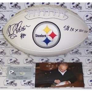  Rocky Bleier Hand Signed Pittsburgh Steelers Logo Football 