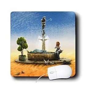  Houk Digital Surreal Art   Ismai Unique fontana on desert with girl 