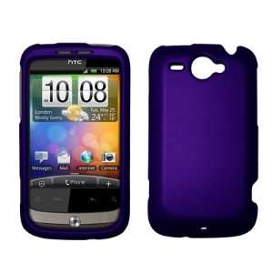  HTC Wildfire G8 GSM Purple Rubberized Hard Cover Crystal Case 