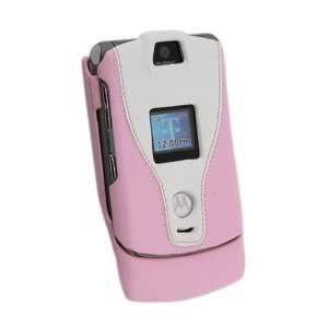   Clip for Motorola RAZR V3 / V3m, Pink/White Cell Phones & Accessories