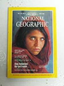  Geographic Afghan Girl June 1985 Haunted Eyes Refugee Vol 167., No 6
