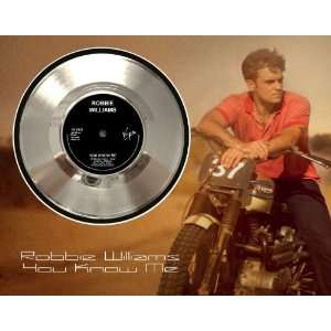  Robbie Williams You Know Me Framed Silver Record A3 