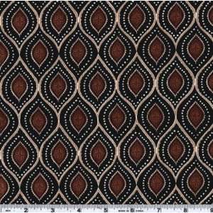  45 Wide Bryant Park Tear Drops Brown Fabric By The Yard 