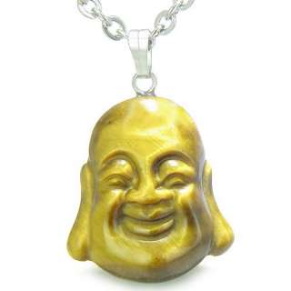  Amulet Happy Laughing Buddha Lucky Charm Tiger Eye 