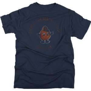 Syracuse Orange Navy Retro Mascot Rampage T Shirt  Sports 