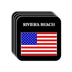 US Flag   Riviera Beach, Florida (FL) Set of 4 Mini Mousepad Coasters