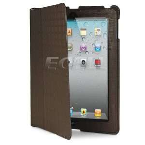     BROWN LUXURY LEATHER BOOK CASE WITH STAND FOR iPAD 2 Electronics