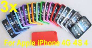   Silicone Case Skin Cover for Apple iPhone 4S 4G 4GS OS 4 iPhone4 4Gen