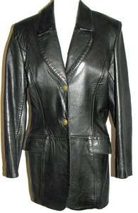 Rare Michael Hoban North Beach Leather Collared Catsuit Jumpsuit