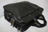 KENNETH COLE NEW YORK LARGE BLACK LEATHER BUSINESS OVERNIGHT BRIEFCASE 