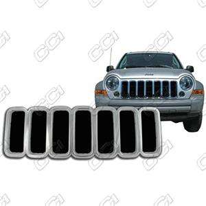 05 06 07 JEEP LIBERTY CHROME GRILLE INSERT OVERLAY  