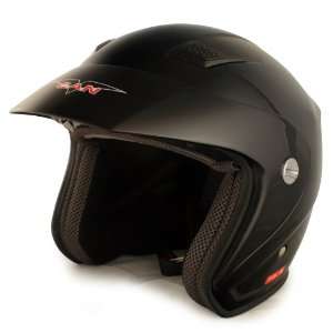  VCAN V526 Metro Gloss Black X Small Open Face Helmet Automotive