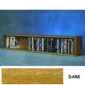  Solid Oak DVD VHS Wall or Floor Mount Cabinet   86 DVDs or 