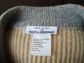Thick ~ Maus & Hoffman Italy *Cashmere* ribbed cardigan sweater ~ mens 