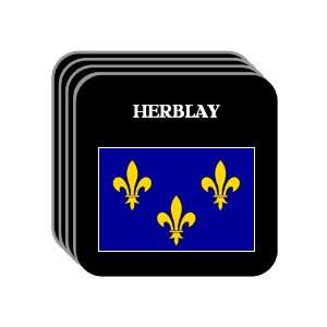  Ile de France   HERBLAY Set of 4 Mini Mousepad Coasters 