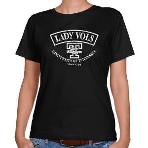   Lady Vols Ladies Black Heritage Classic Fit T shirt: Sports & Outdoors