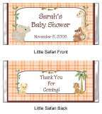 BABY SHOWER Candy Bar Wrappers Little Safari Animals  