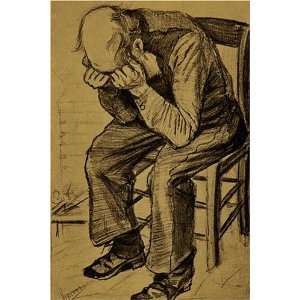 Old Man Grieving by Vincent van Gogh, 17 x 20 Fine Art Giclee Print 