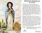Prayer in Honor of St Saint Lucy Faith Holy Card Wallet Size WC63 