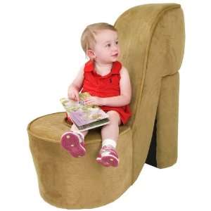  Fuzzy Brown Lil Princess High Heel Kids Chair [KG BK06 