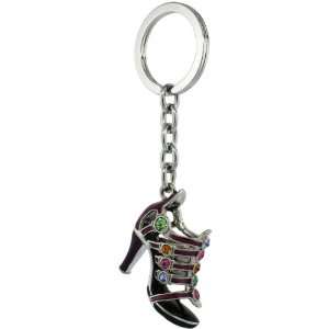 Purple High Heeled Shoe Sandal Key Chain, Key Ring, Key Holder, Key 