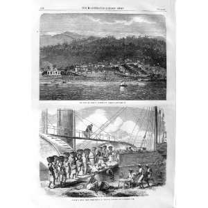  1865 Morant Bay Jamaica Coaling Royal Mail Ship Packet 
