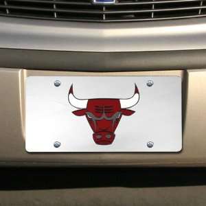  NBA Chicago Bulls Silver Mirrored License Plate Sports 