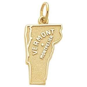  Rembrandt Charms Montpelier Vermont Charm, 10K Yellow Gold 