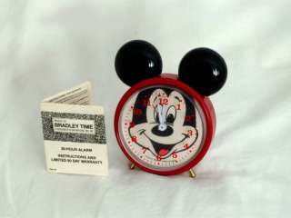WIND UP alarm clock vintage Mickey Mouse ears  