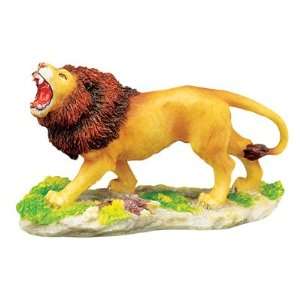  Roaring Lion Figurine   Cold Cast Resin   3 Length: Home 
