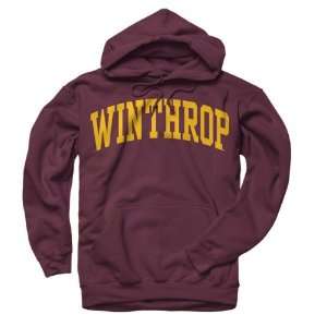  Winthrop Eagles Cardinal Arch Hooded Sweatshirt: Sports 