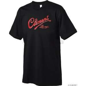 Clement   Script Logo T  Shirt, Black, MD  Sports 