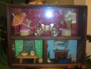 Vintage Dollhouse Shadow box, Wall Art  