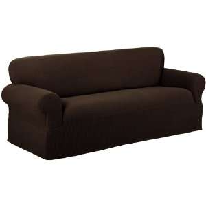   Stretch Reeves 1 Piece Slipcover, Sofa, Chocolate: Home & Kitchen